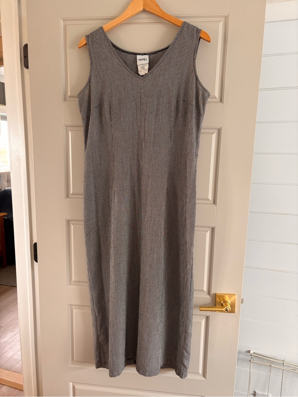 Sleeveless Gingham Maxi Dress